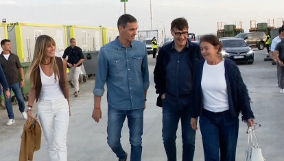 Begoña Gómez, Pedro Sánchez, Salvador Illa y Marta Estruch en el Primavera Sound