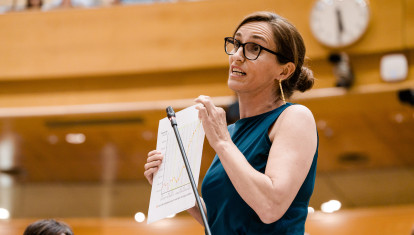 La ministra de Sanidad, Mónica García