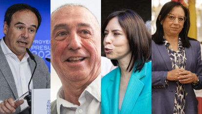 Diseño con imágenes de Juanfran Pérez Llorca, Joan Baldoví, Diana Morant y Llanos Massó