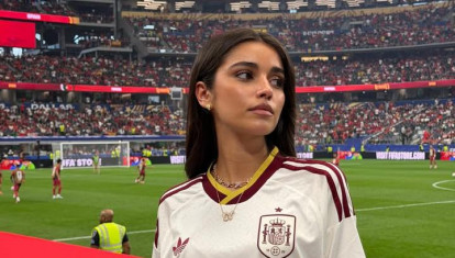 Inés García, en el partido de España contra Portugal