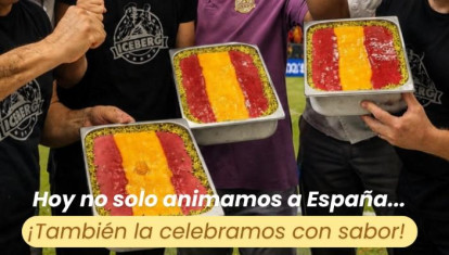 Imagen de los helados con los colores de la bandera rojugualda