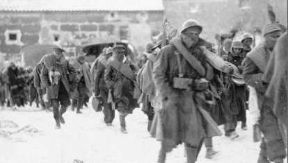 Soldados a bajas temperaturas durante la batalla de Teruel