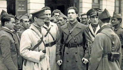 José Baviera caracterizado como Fermín Galán en una de las escenas de la película 'Fermín Galán: el héroe, el film'