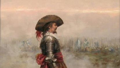 Alférez de los Tercios Españoles, siglo XVII. Oleo de Augusto Ferrer-Dalmau