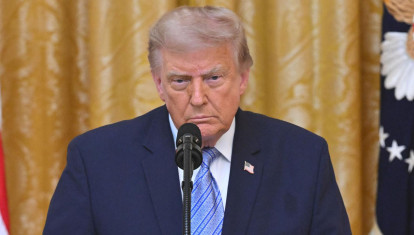 Donald Trump da un discurso en el Ala Este de la Casa Blanca