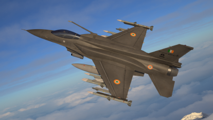 Recreación del caza de combate F-21 difundida por Lockheed Martin