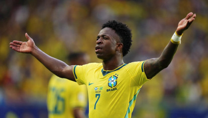 (Foto de ARCHIVO)
Vinicius Junior of Brazil celebrates after scoring his team's second goal later disallowed by VAR during the FIFA World Cup 2026 Group C match between Scotland and Brazil at Miami Stadium on June 24, 2026 in Miami, United States.
Jose Breton / AFP7 / Europa Press
24/6/2026 ONLY FOR USE IN SPAIN