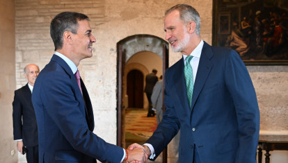 Pedro Sánchez y el Rey, en el Palacio de la Almudaina