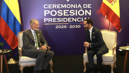Don Felipe, durante la reunión con Abelardo de la Espriella
