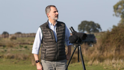 Don Felipe, durante una visita a Doñana
