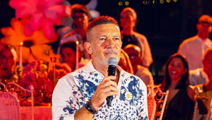 Antonio Banderas durante una gala solidaria en Marbella