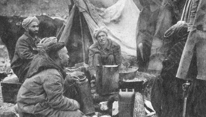Soldados marroquíes del Ejército Francés durante la batalla de Montecassino