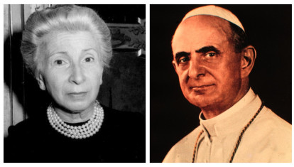 La princesa Elvina Pallavicini y el Papa Pablo VI