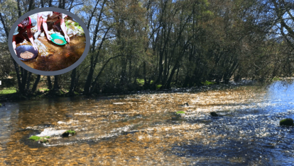 Imagen del río Eria, en León, donde aún se batea oro en busca de este metal precioso