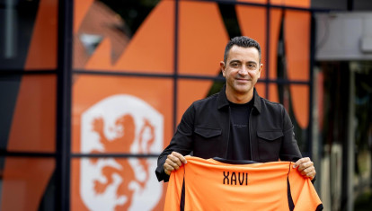 Xavi Hernández, durante su presentación como seleccionador neerlandés