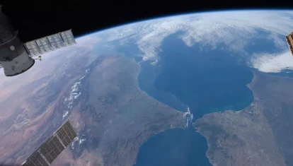 Imagen del Estrecho de Gibraltar y el Mar de Alborán captada desde la NASA