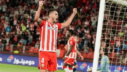 Nelson Monte, en un partido con el Almería