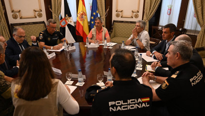 Pedro Sánchez, en una reunión el pasado 31 de julio en Ceuta