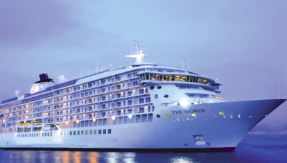 El exclusivo barco The World alberga lujosas residencias para millonarios