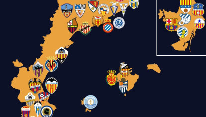 Detalle del mapa difundido por los separatistas