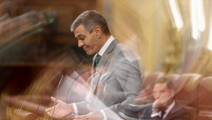 El presidente del Gobierno, Pedro Sánchez, ayer en el Congreso