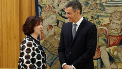 La fiscal general Teresa Peramato con el presidente del Gobierno, Pedro Sánchez
