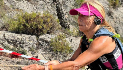 La atleta Pepi Sánchez en una de las pruebas de un campeonato