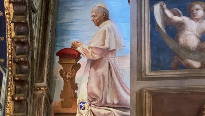 El retrato de León XIV entre los Papas devotos a la Madre del Buen Consejo