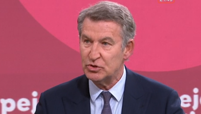 El presidente del PP, Alberto Núñez Feijóo, este martes en Antena3