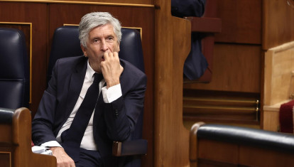 El ministro del Interior, Fernando Grande-Marlaska, durante una sesión plenaria en el Congreso de los Diputados, a 9 de septiembre de 2026, en Madrid (España)