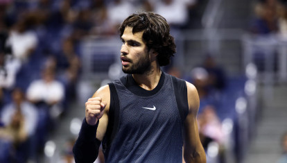 Carlos Alcaraz, durante los cuartos de final del US Open