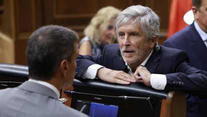 Pedro Sánchez y Fernando Grande-Marlaska, la semana pasada en el Congreso