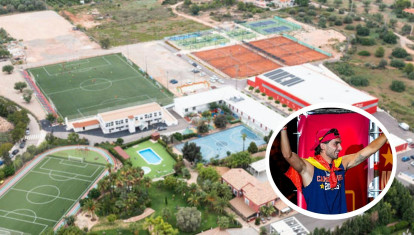 Montaje del Resort Mas Camarena y el futbolista Ferran Torres