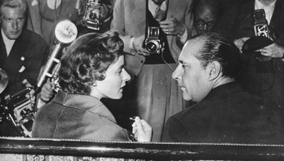 Ingrid Bergman y Roberto Rossellini, en 1953