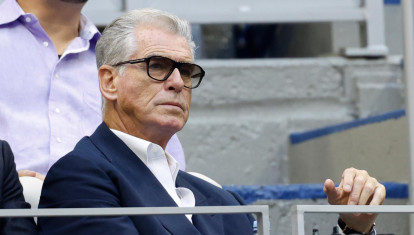 Pierce Brosnan, durante la final masculina del US Open