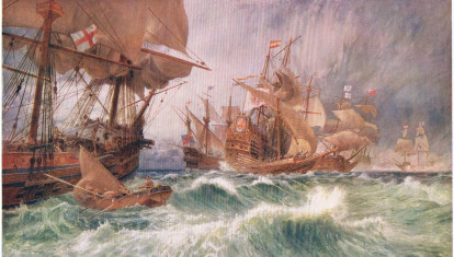 Un incidente en el ataque de la Gran Armada 1588