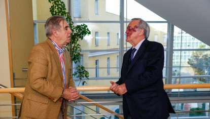 Graciano Palomo (i) con Mariano Barbacid (d)