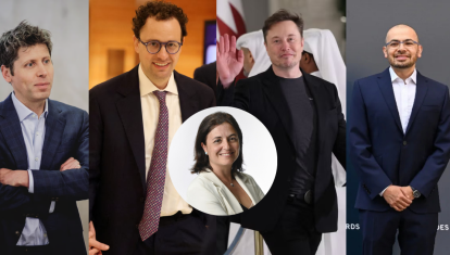 Sam Altman (OpenAI), Dario Amodei (Anthropic), Elon Musk (xAI) y Demis Hassabis (Google)