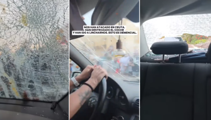 El coche de la diputada ceutí Julia Ferreras