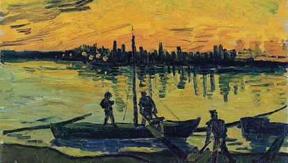 Los estibadores en Arlés de Van Gogh