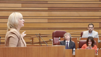 Intervención de la portavoz 'popular' Leticia García, en la segunda sesión del Pleno de las Cortes de Castilla y León