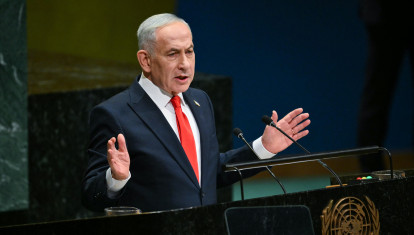 Benjamín Netanyahu, primer ministro de Israel, durante su discurso en Naciones Unidas