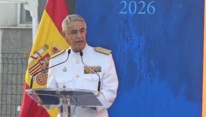 El Almirante Jefe de Estado Mayor de la Armada (AJEMA), general Antonio Piñeiro, durante los Premios Armada 2026