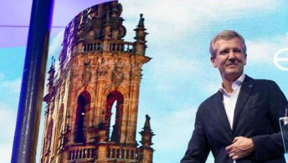 El presidente Alfonso Rueda durante la presentación