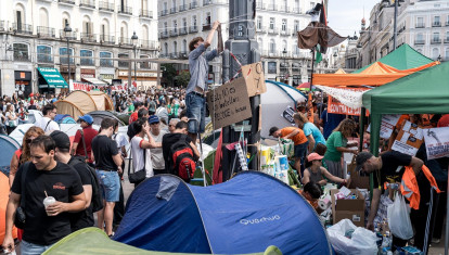 La Puerta del Sol, en una imagen de este domingo 27 de septiembre