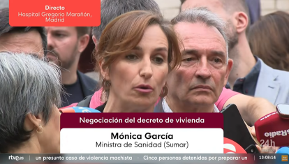 El rótulo que ha cambiado TVE en plena comparecencia de la ministra Mónica García