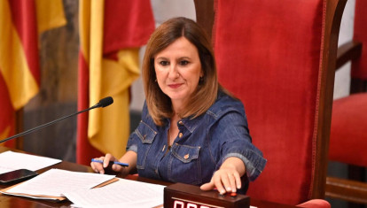 Imagen tomada este martes de la alcaldesa de Valencia, María José Catalá, durante el Pleno del Ayuntamiento