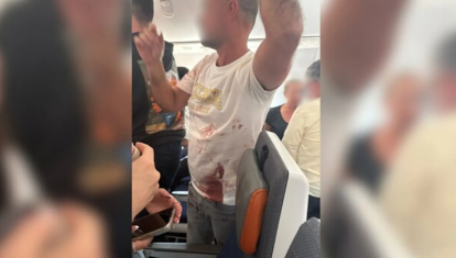 Imagen del interior del vuelo de FlyDubai