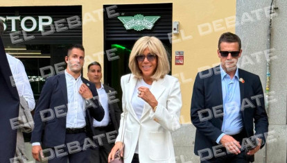 Brigitte Macron, en la calle Fuencarral de Madrid