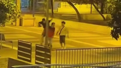 Fragmento del vídeo de la paliza